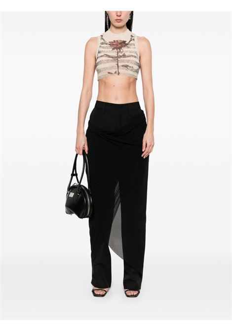 pantaloni tailored mesh sharong donna nero JEAN PAUL GAULTIER | 25/34-F-PA189-C08400